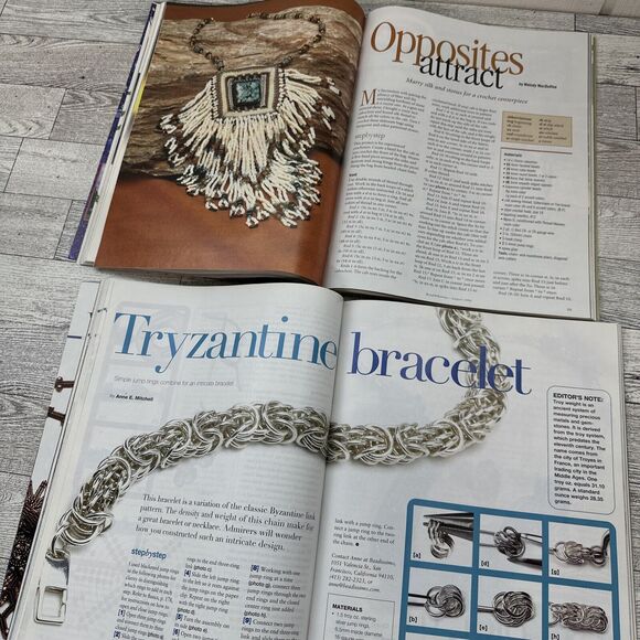 Bead &β Button Magazine 2004 Lot of 2 Back Issues Jewelry Crafting Beading Y2K - Picture 11 of 13